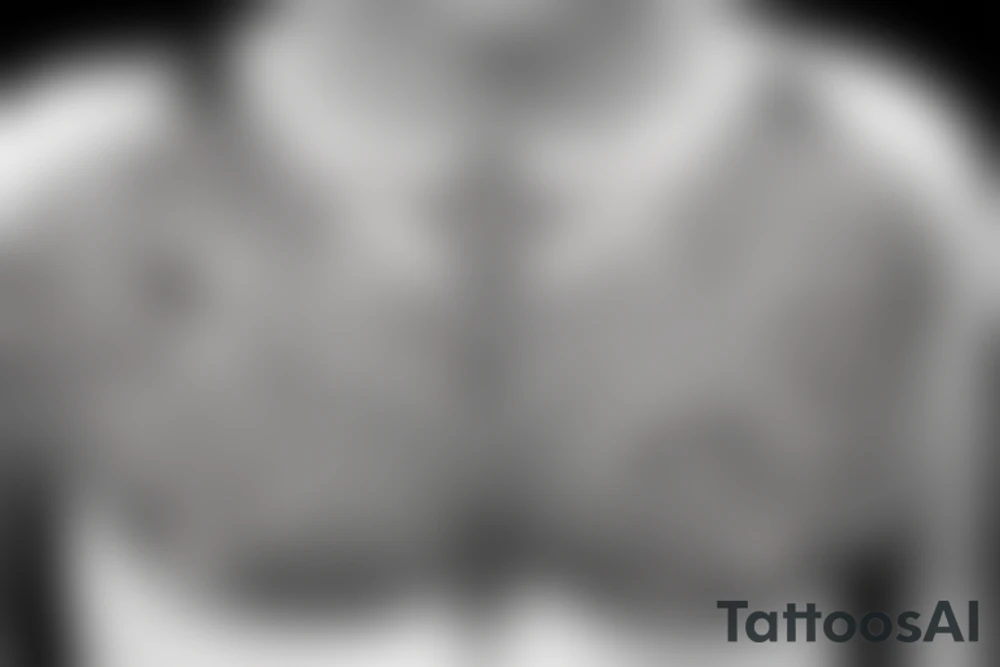 Something symmetric chest tattoo idea