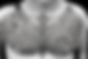 Something symmetric chest tattoo idea