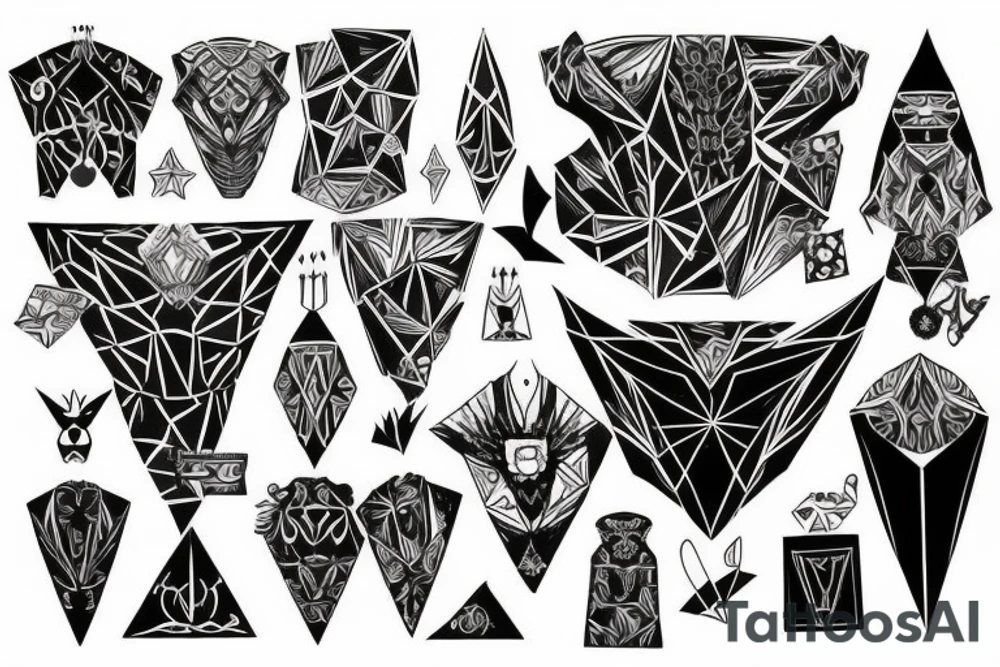 Something symmetric chest tattoo idea