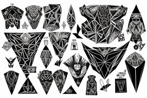 Something symmetric chest tattoo idea
