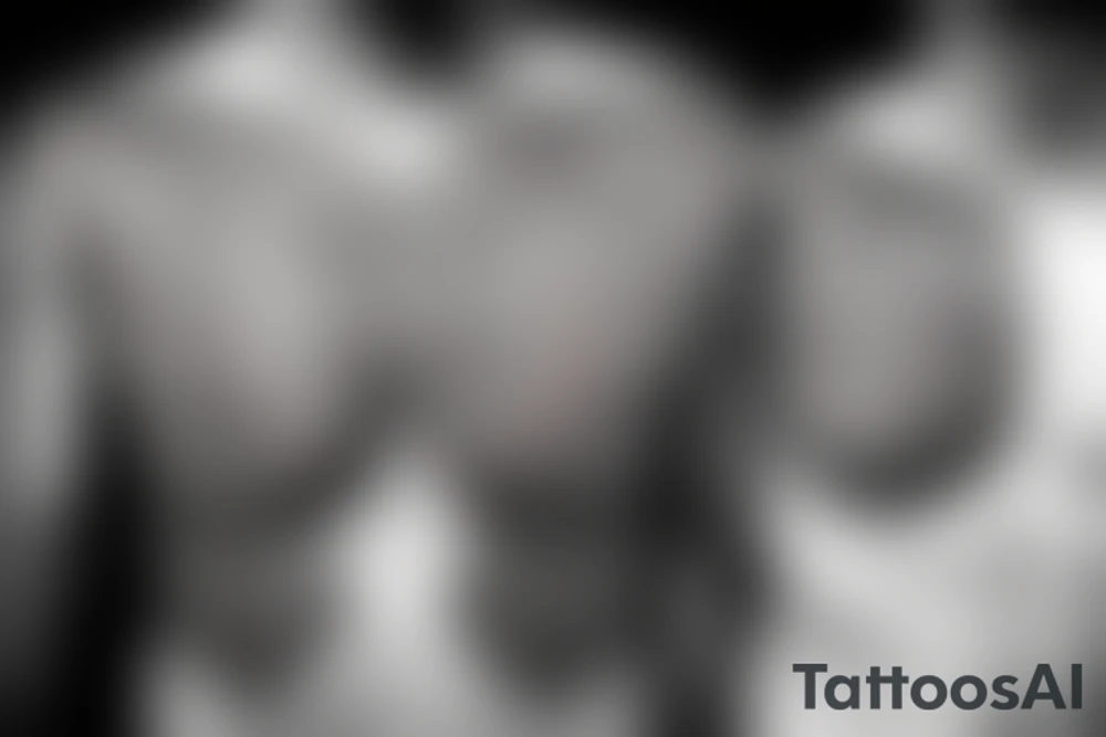 Something symmetric chest tattoo idea