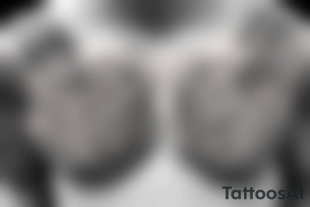 Symmetric chest tattoo idea