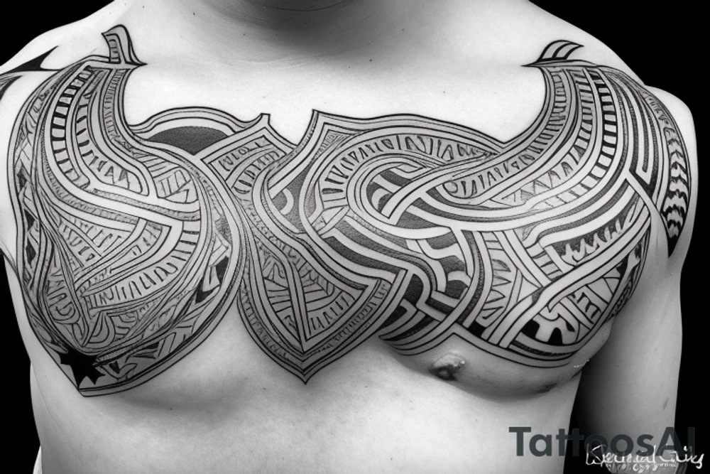 Symmetric chest
Nordic mytology tattoo idea