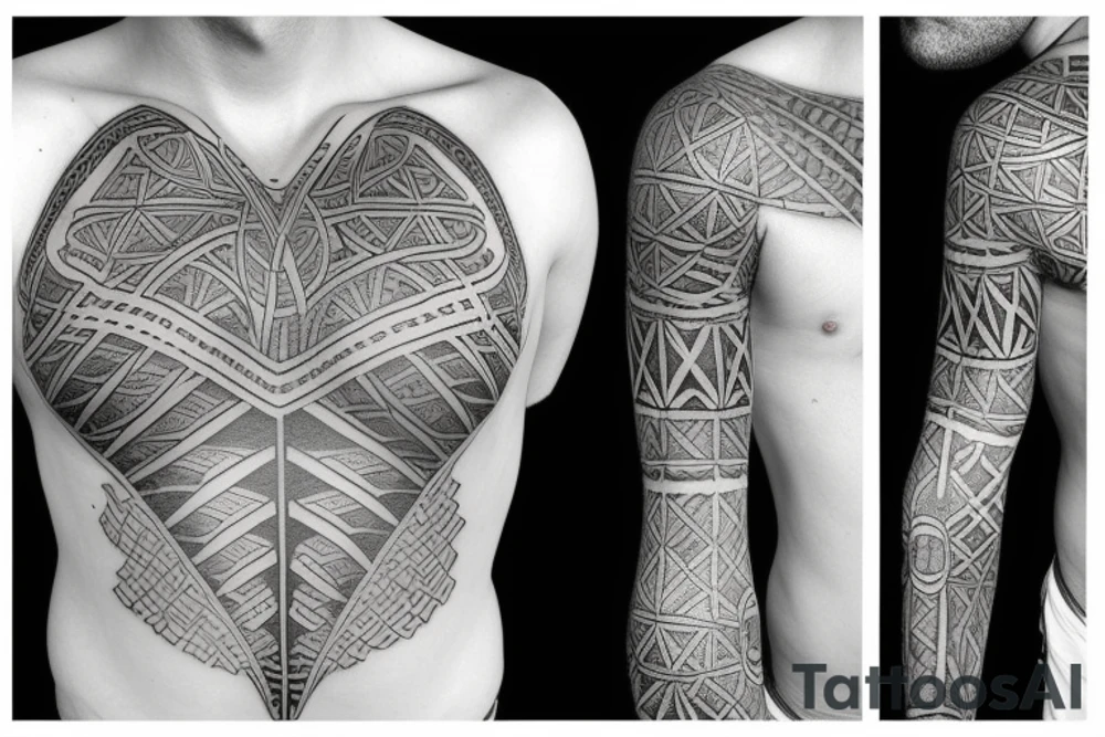 Symmetric chest
Nordic mytology tattoo idea
