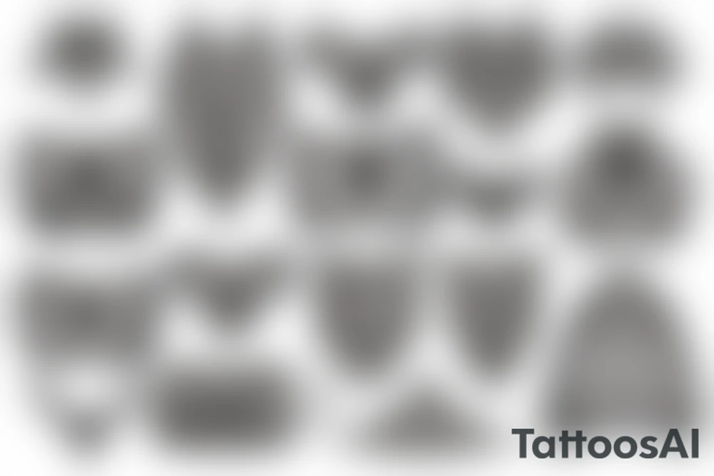 Symmetric chest tattoo of nordic mytology tattoo idea