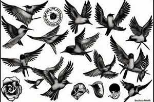 2 swallows tattoo idea