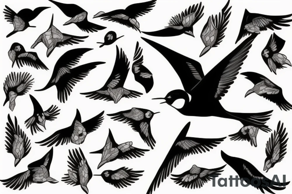 2 swallows tattoo idea