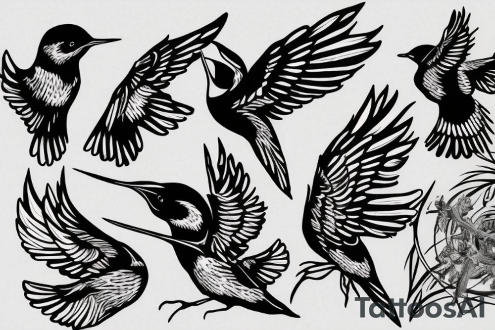 2 swallows tattoo idea