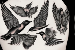 2 swallows tattoo idea