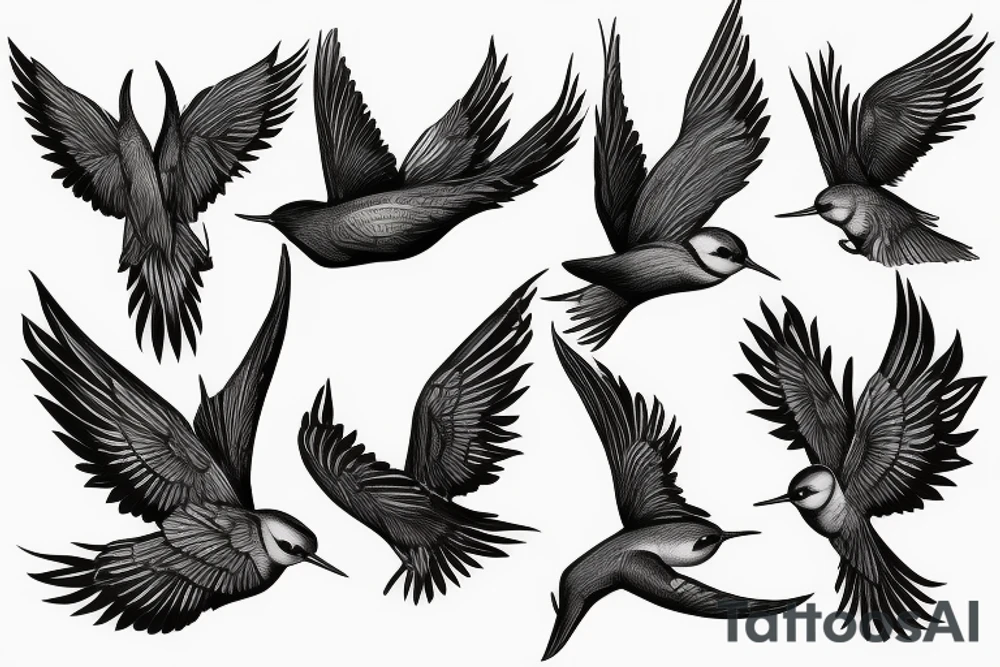 2 swallows tattoo idea