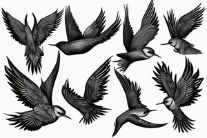 2 swallows tattoo idea