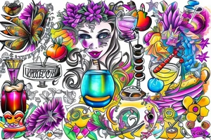Cocktail tattoo idea