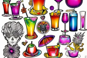 Cocktail tattoo idea