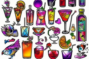 Cocktail tattoo idea