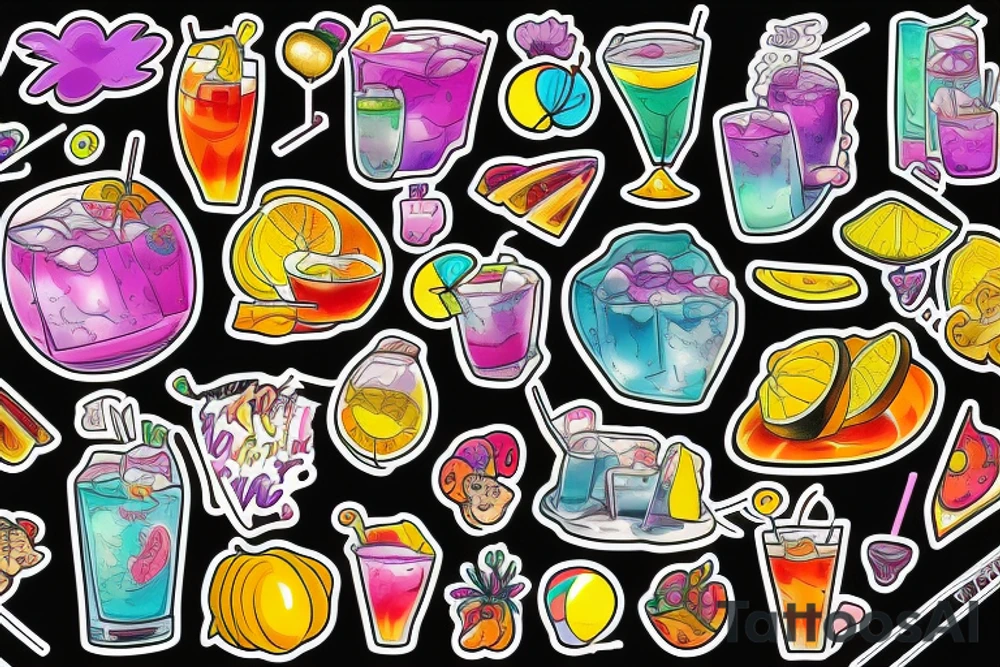 Cocktail tattoo idea