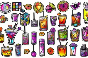 Cocktail tattoo idea