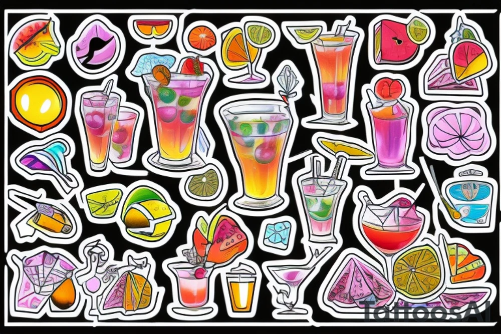 Cocktail tattoo idea
