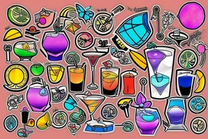 Cocktail tattoo idea