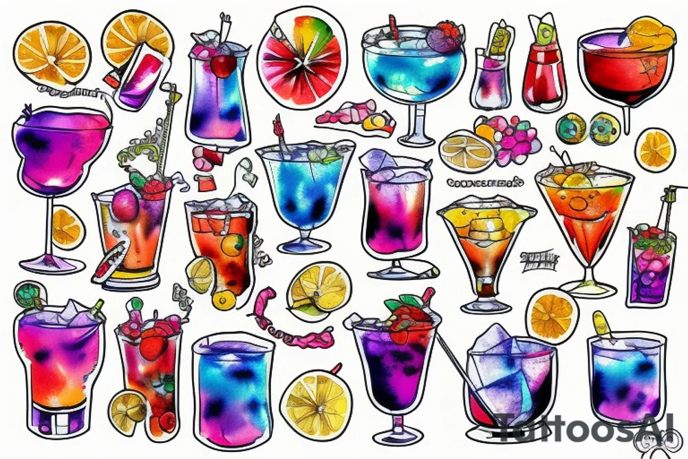Cocktail tattoo idea