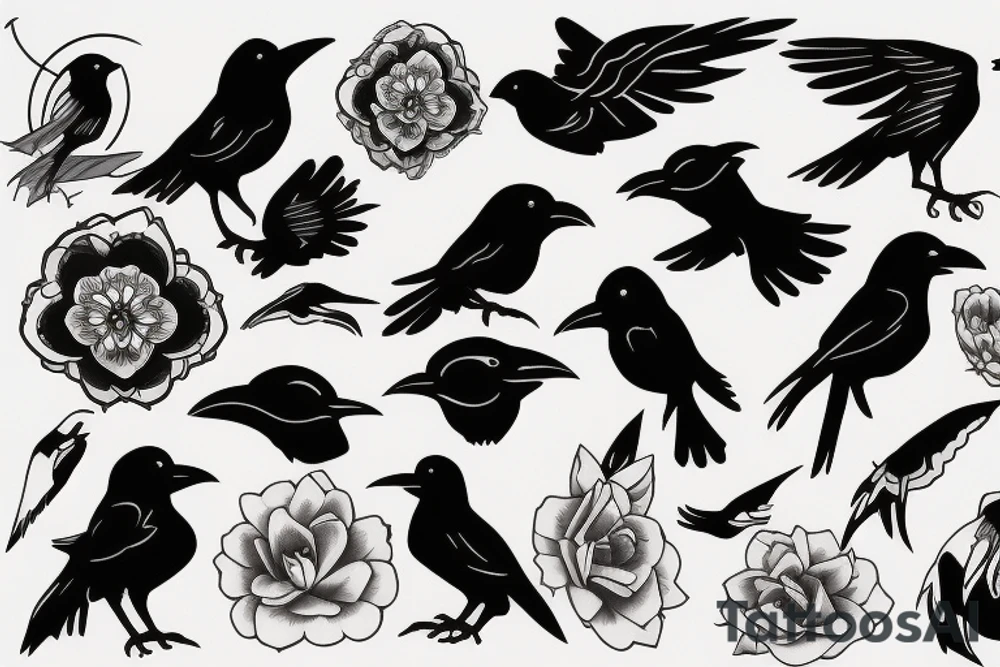 Raven tattoo idea