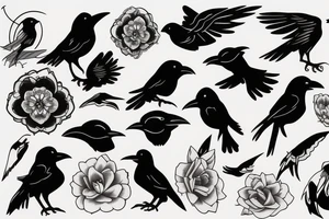 Raven tattoo idea