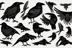 Raven tattoo idea