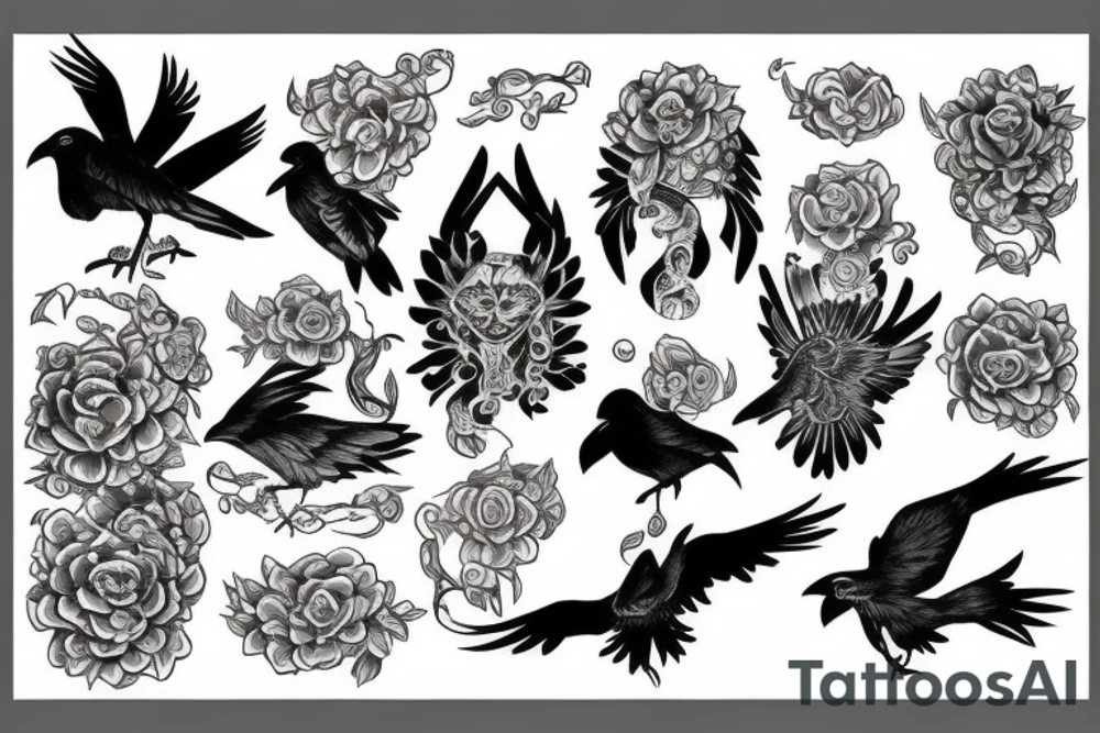 Raven tattoo idea