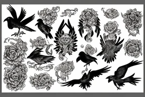 Raven tattoo idea