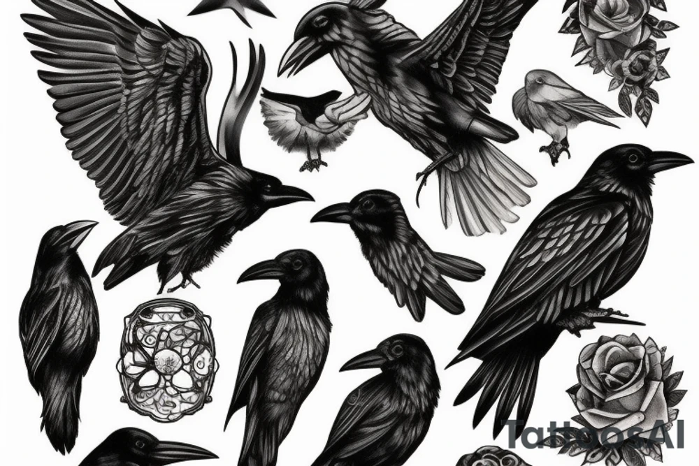 Raven, USA tattoo idea