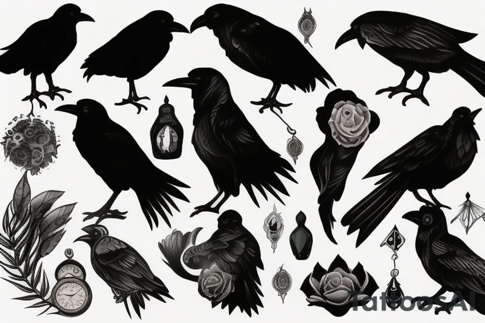 Raven tattoo idea