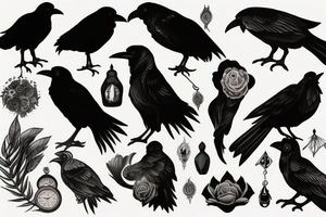 Raven tattoo idea