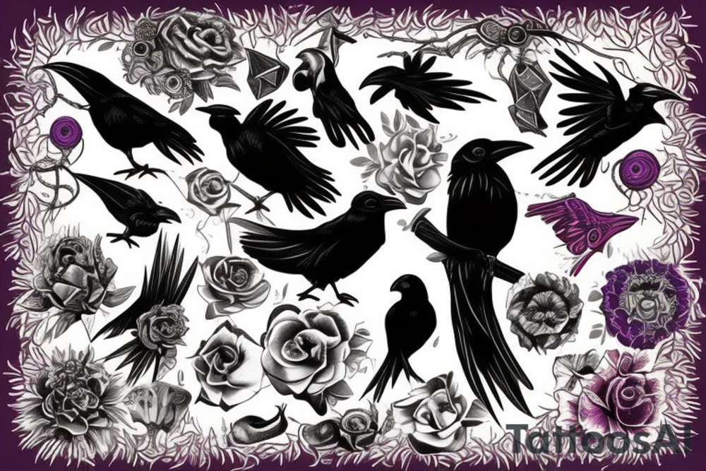 Raven tattoo idea