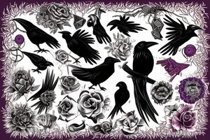 Raven tattoo idea