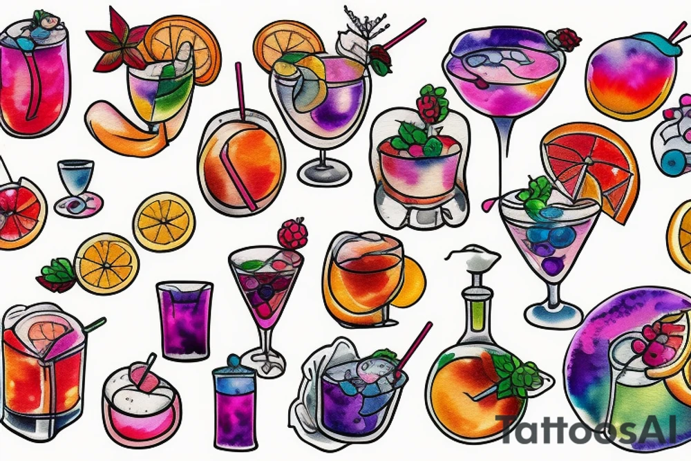 Cocktail tattoo idea