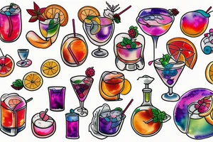 Cocktail tattoo idea