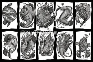 Fish with legs tattoo idea