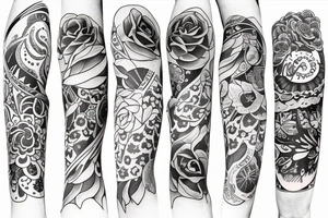 Esmée Lillie Miller arm sleeve tattoo idea