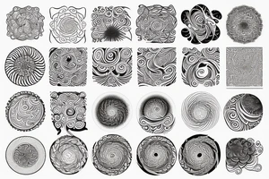 Fractals static spiral tattoo idea
