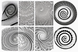 Fractals static spiral tattoo idea