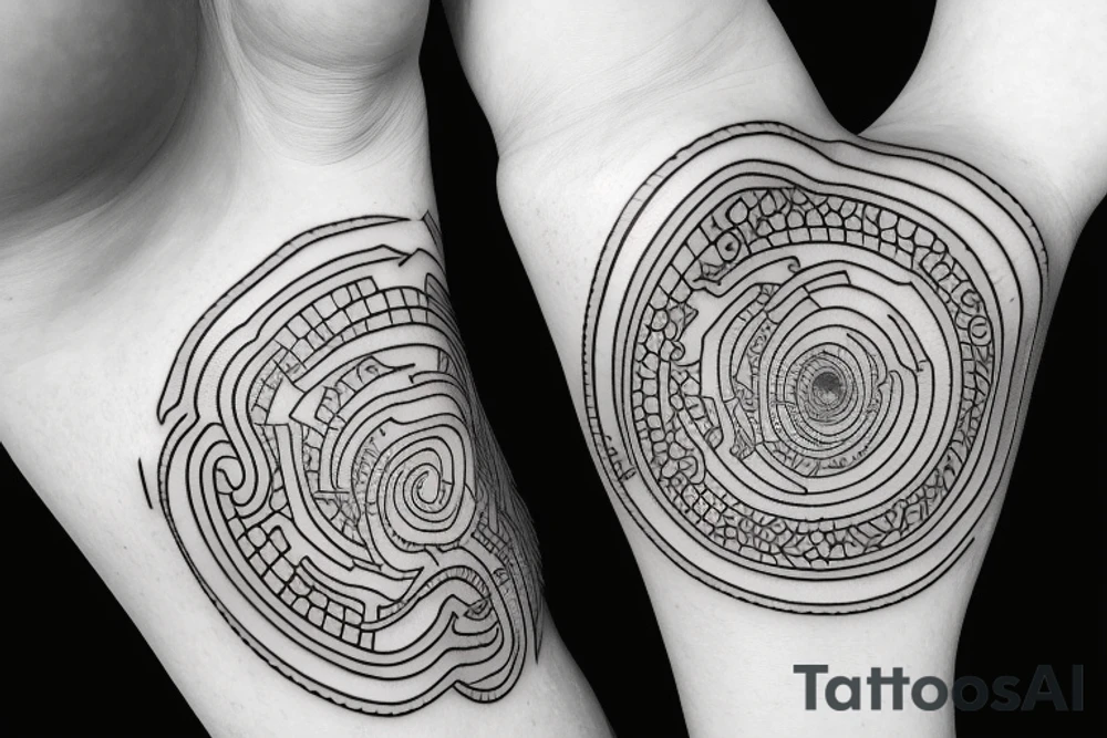 time space spiral tattoo idea
