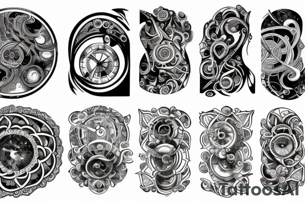 time spiral space tattoo idea