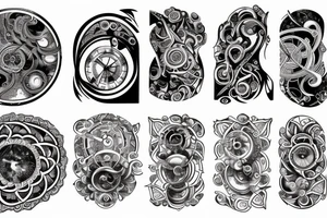 time spiral space tattoo idea