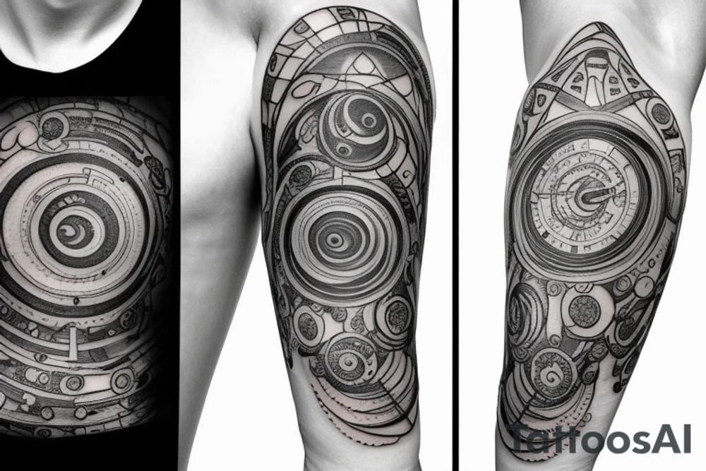 time spiral space tattoo idea
