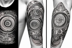 time spiral space tattoo idea