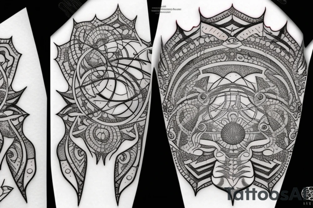 fractal space trip tattoo idea