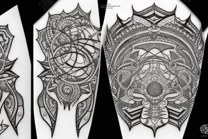 fractal space trip tattoo idea