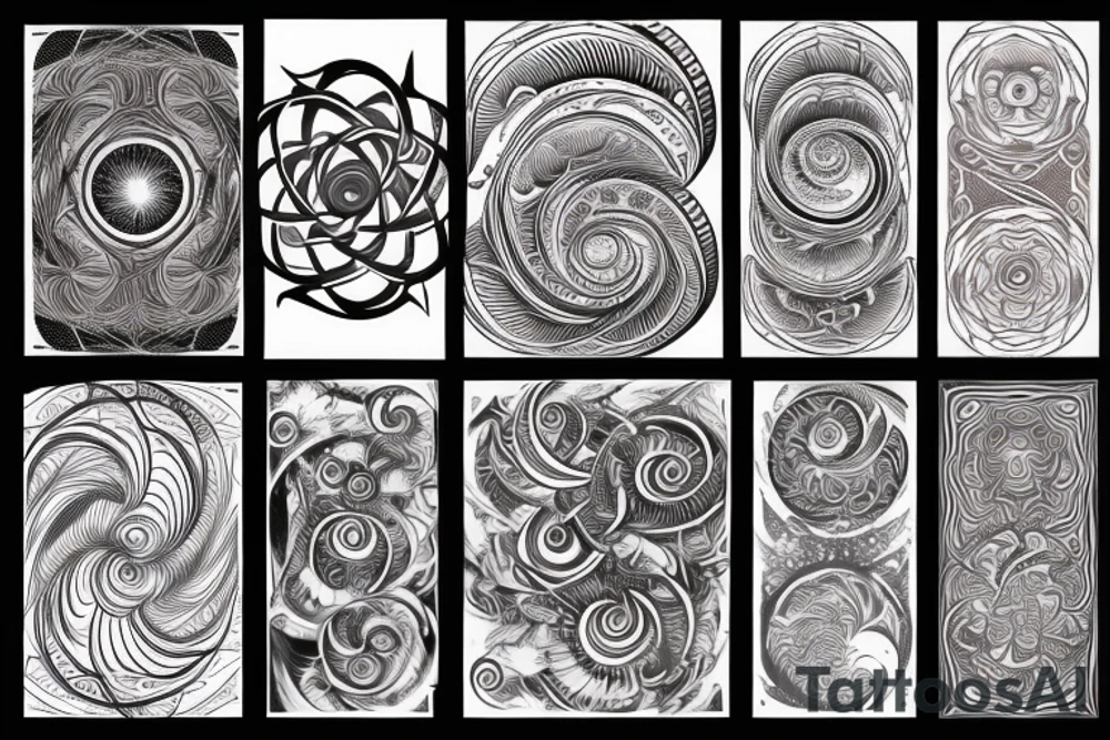 fractal spiral space trip tattoo idea