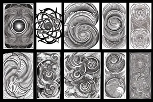fractal spiral space trip tattoo idea