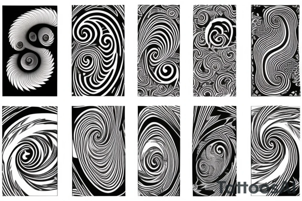 fractal spiral space trip tattoo idea
