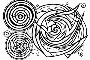 boat space spiral tattoo idea